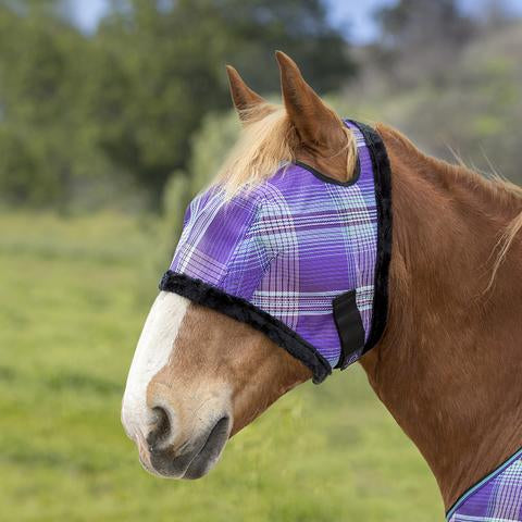 Kensington Draft Fly Mask in Lavender Mint Plaid