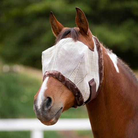 Kensington Fly Mask with Fleece Trim in Desert Sand