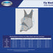 WEATHERBEETA COMFITEC DELUXE FINE MESH MASK WITH EARS & NOSE SIZING CHART