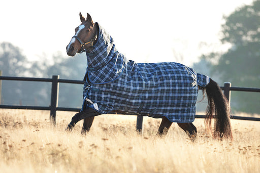 Rhino Plus Turnout Sheet (0g Lite) - Navy with Indigo Check