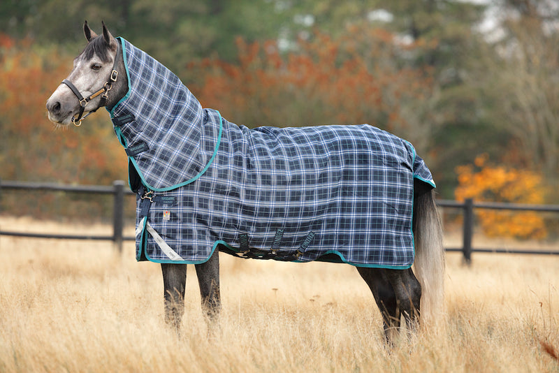 Rhino Plus Vari-Layer Turnout (250g Medium) - Navy with Teal Check
