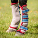 Rambo Fly Boots Oatmeal Cherry Red and Blue