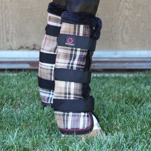 Kensington Protective Fly Boots - Deluxe Black Plaid