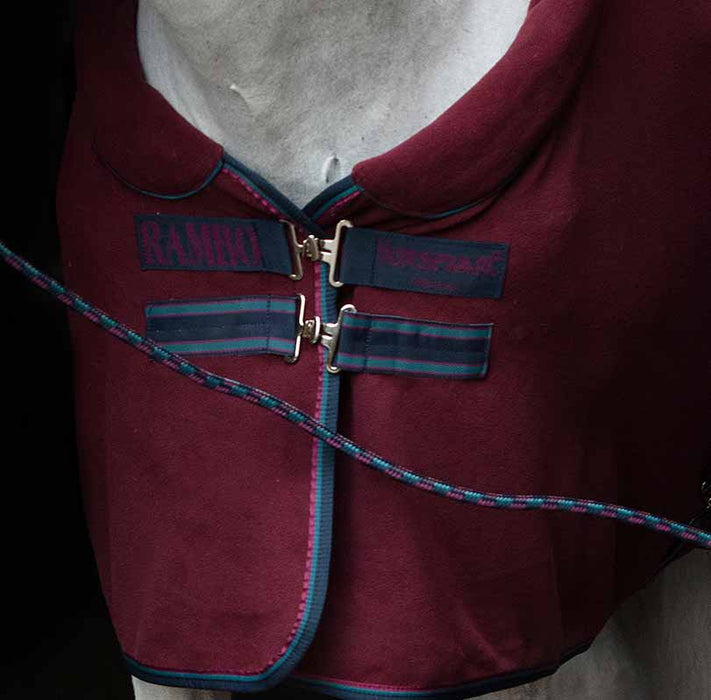 Rambo Cozy Cooler in Burgundy Closeup of Front