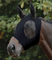 Weatherbeeta Stretch Bug Eye Saver With Ears - Black with Black Trim